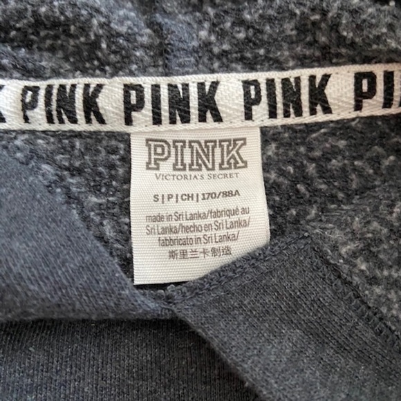 Victorias‎ Secret PINK Gray Cropped Hoodie - Picture 3 of 5